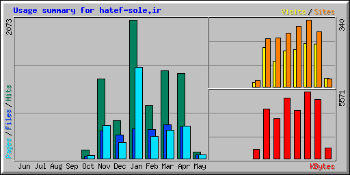 Usage summary for hatef-sole.ir